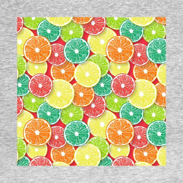 Citrus fruit slices pop art 1 by katerinamk